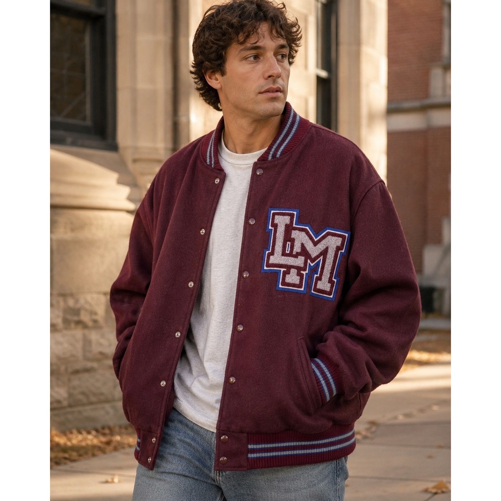 Vintage Neff LM Varsity Letterman Jacket Made USA Greenville Ohio Collegiate 80s